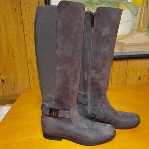 Boots, Tommy Hilfiger Gray Ultra-suede Knee Boots, 6-1/2